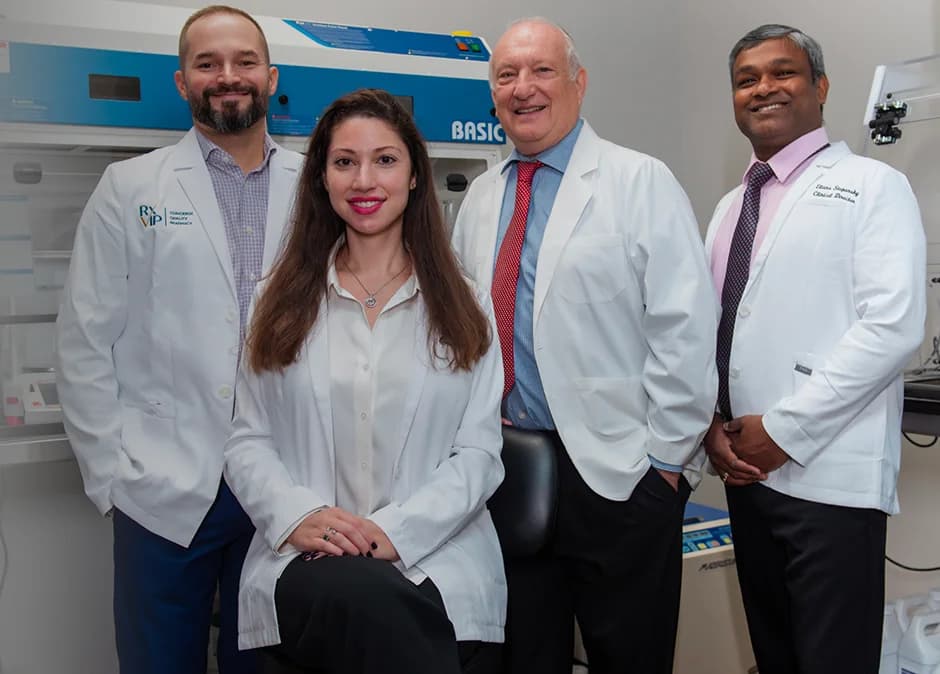 Pharmacist carefully verifying medication package for accuracy